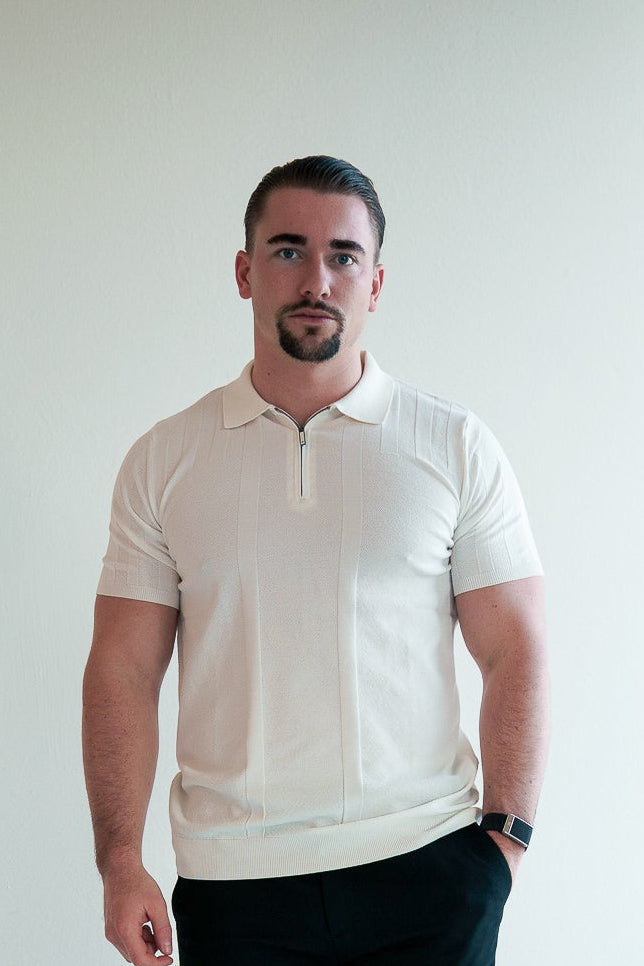 The Lucian Zip - Silk White