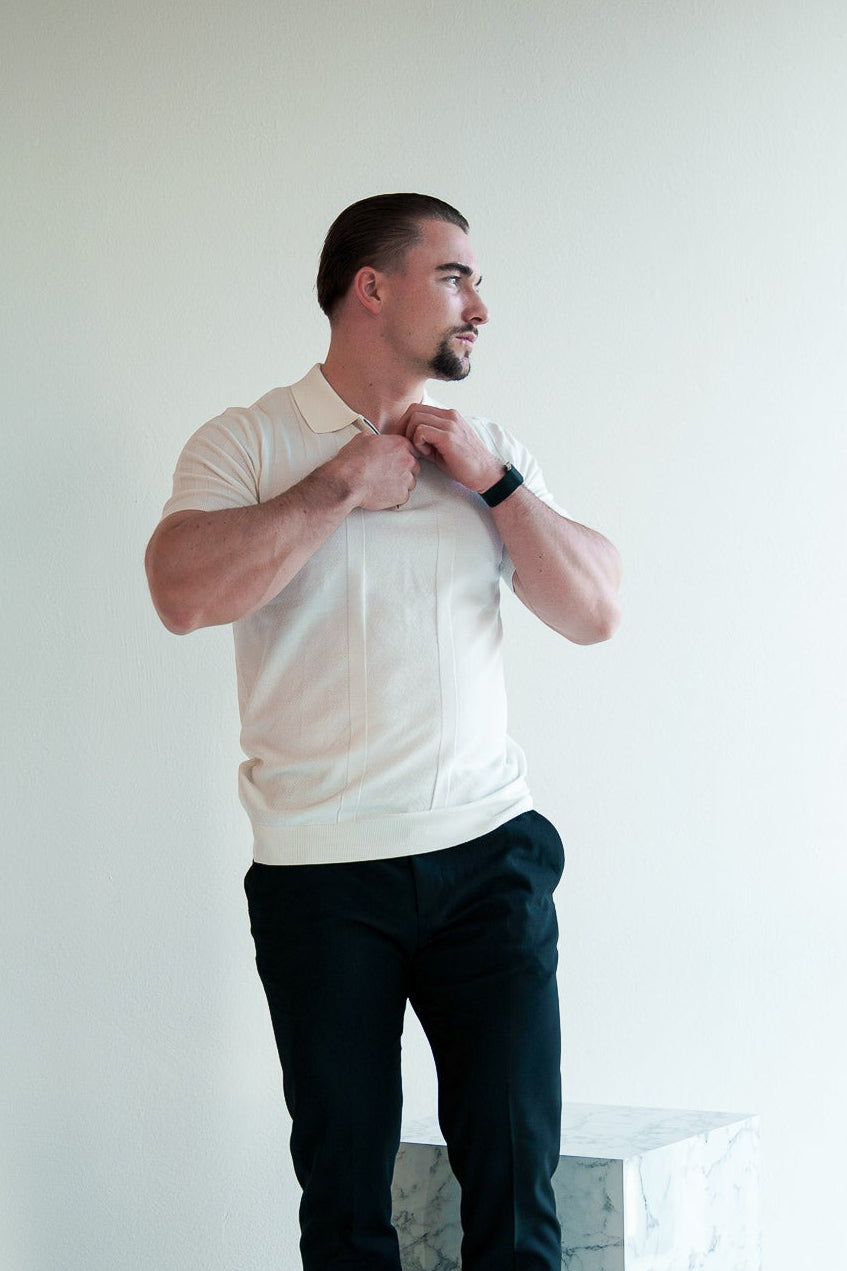 The Lucian Zip - Silk White
