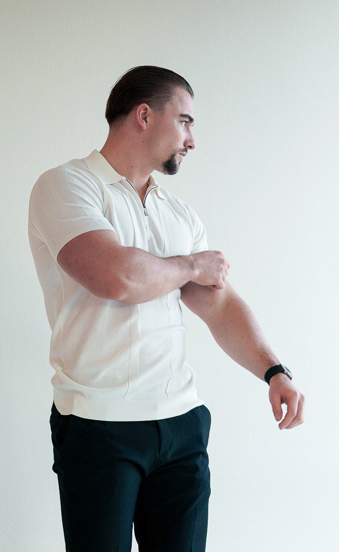 The Lucian Zip - Silk White