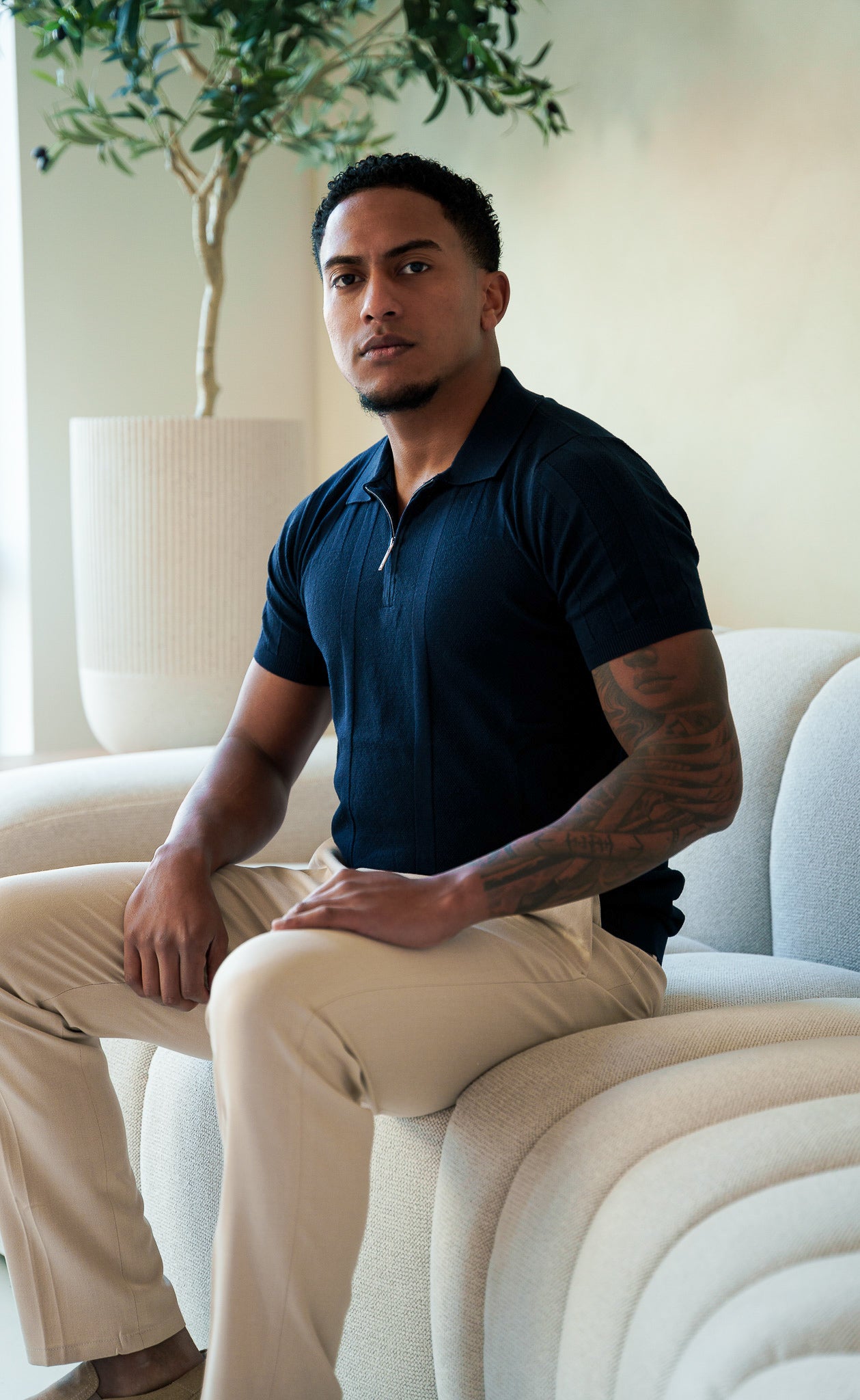The Lucian Zip - After Dark Navy