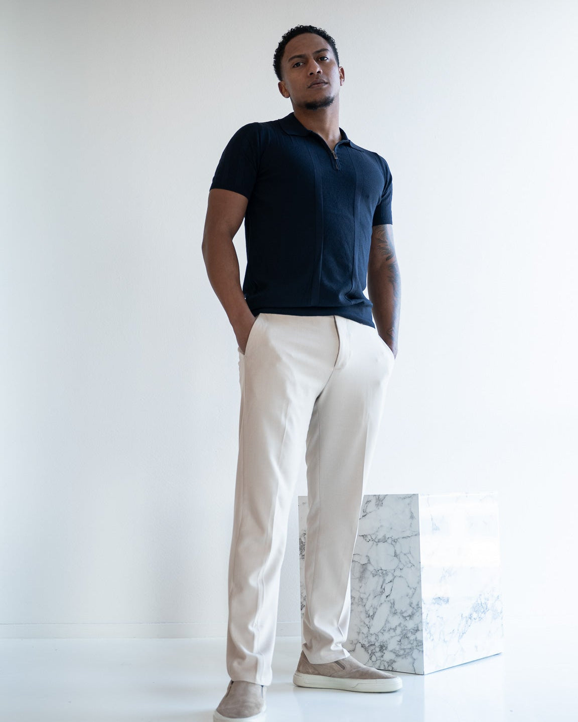 The Lucian Zip - navy